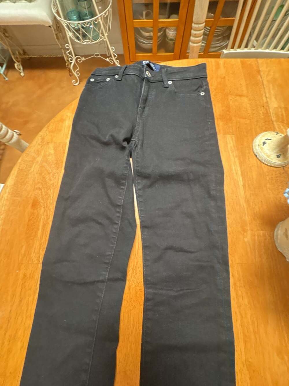 Gap Denim Classic Straight Leg Jeans Black Size 0/25